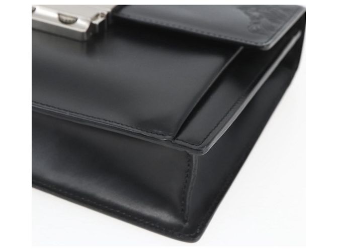 Pochette Vintage en cuir Versace Noir - vue 6