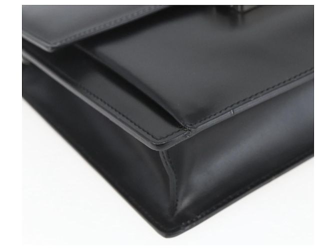 Pochette Vintage en cuir Versace Noir - vue 7