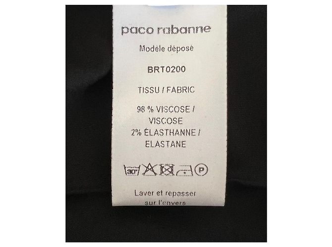 Paco Rabanne Blumen-Mesh Kleid Schwarz Weiß Mehrfarben - Ansicht 3