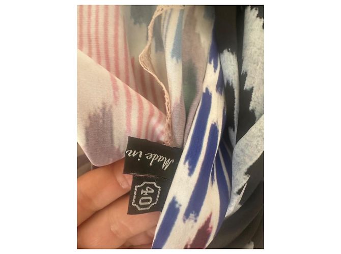 Autre Marque Afroditi Hera Maxikleid mit ethnischem Print Braun Schwarz Weiß Rot Blau Mehrfarben Grün Gelb - Ansicht 4