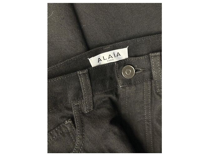 Pantalón acampanado de denim negro Alaïa - vista 2