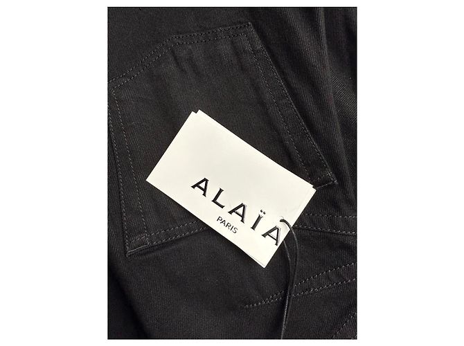 Pantalón acampanado de denim negro Alaïa - vista 3
