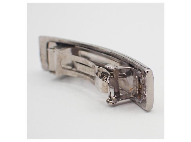 Barrette per capelli Chanel Logo in metallo larga Argento - vista 5