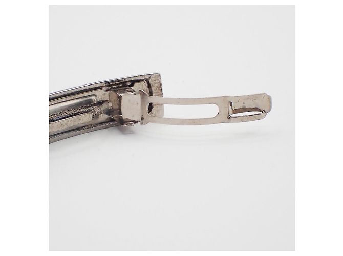 Barrette per capelli Chanel Logo in metallo larga Argento - vista 6