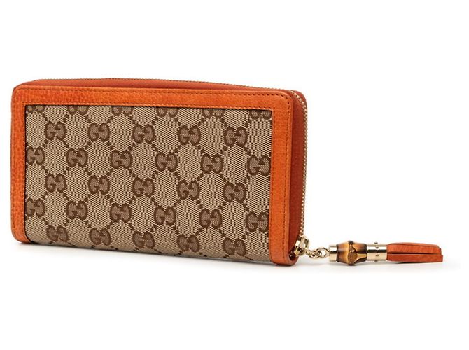 Gucci GG Canvas Bamboo Zip Long Wallet - view 2