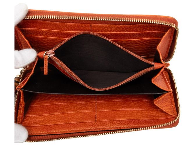 Gucci GG Canvas Bamboo Zip Long Wallet - view 4
