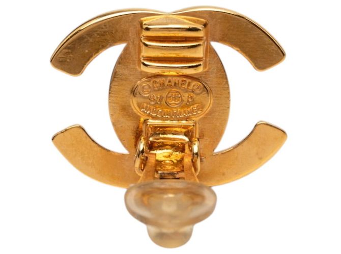 Timeless Chanel Coco Mark Turnlock Vintage Ohrringe Golden - Ansicht 3
