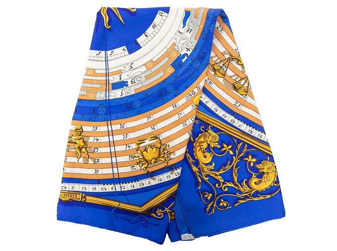 Hermès Hermes Carre 90 DIES ET HORE Astrology Scarf Blu Multicolore - vista 2