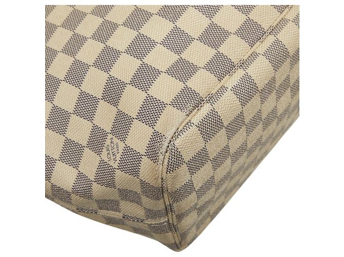 Borsa Tote Louis Vuitton Damier Azur Neverfull MM Bianco - vista 5