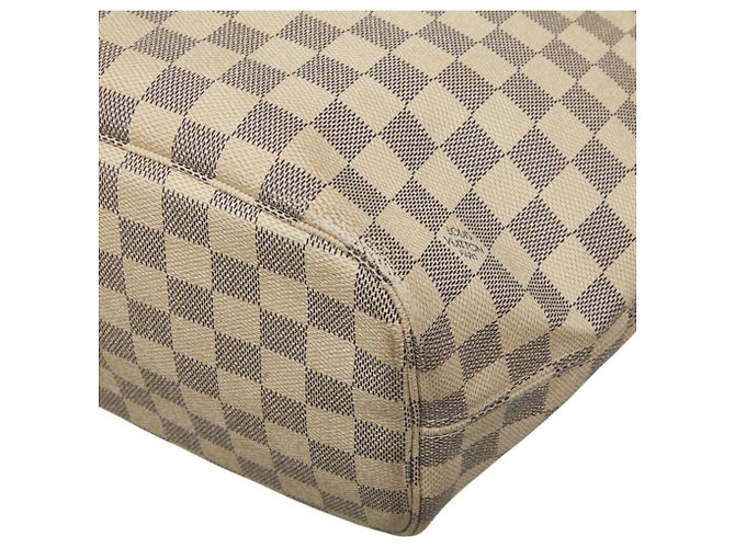 Borsa Tote Louis Vuitton Damier Azur Neverfull MM Bianco - vista 6