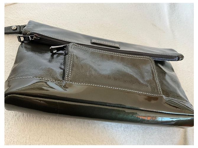 Longchamp Lackleder Clutch Dunkelbraun - Ansicht 15