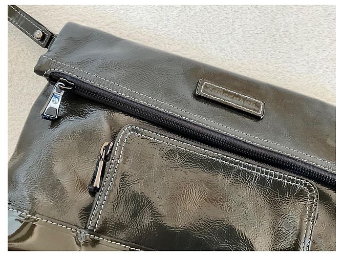 Longchamp Lackleder Clutch Dunkelbraun - Ansicht 4