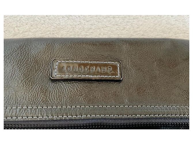Longchamp Lackleder Clutch Dunkelbraun - Ansicht 5