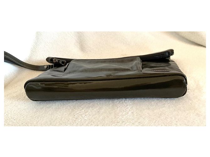 Longchamp Lackleder Clutch Dunkelbraun - Ansicht 7