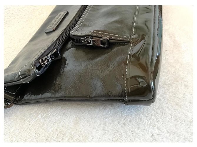 Longchamp Lackleder Clutch Dunkelbraun - Ansicht 9