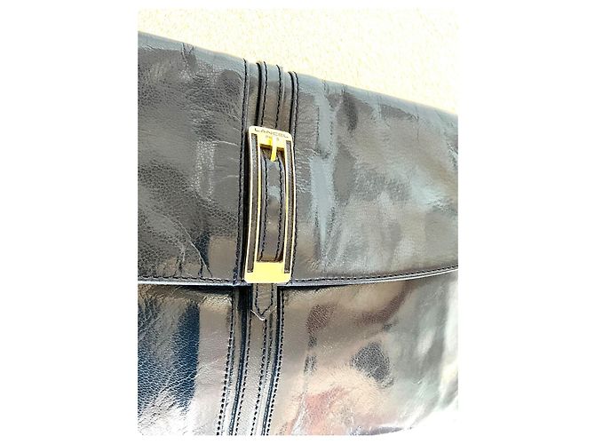 Lancel Pochette in pelle vernice blu navy Blu scuro - vista 6