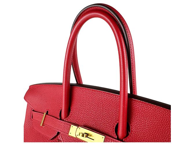 Hermès Borsa Hermes Birkin 35 in Rouge Casaque Rosso - vista 10