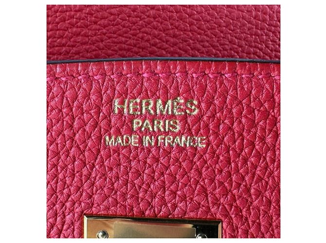 Hermès Borsa Hermes Birkin 35 in Rouge Casaque Rosso - vista 12