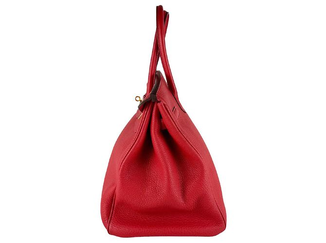 Hermès Borsa Hermes Birkin 35 in Rouge Casaque Rosso - vista 2