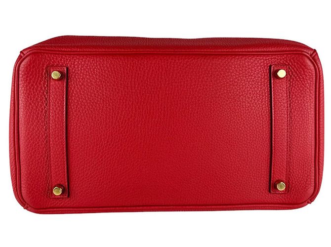 Hermès Borsa Hermes Birkin 35 in Rouge Casaque Rosso - vista 4