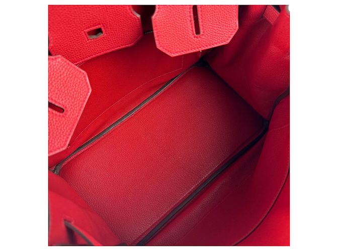 Hermès Borsa Hermes Birkin 35 in Rouge Casaque Rosso - vista 5