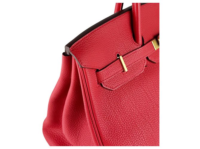Hermès Borsa Hermes Birkin 35 in Rouge Casaque Rosso - vista 7