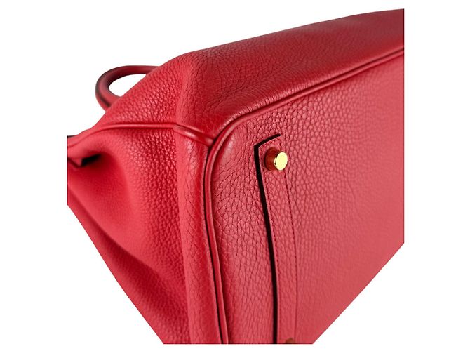 Hermès Borsa Hermes Birkin 35 in Rouge Casaque Rosso - vista 9