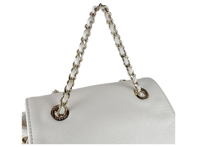 Chanel Ivory Grained Calfskin Backpack Cream - view 11