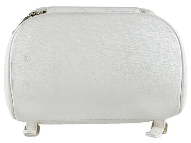 Chanel Ivory Grained Calfskin Backpack Cream - view 4