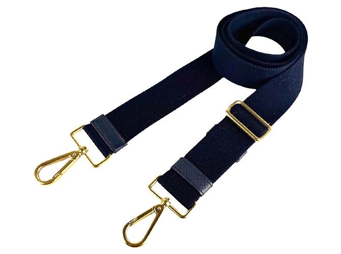 Prada Canapa Canvas Handtasche Marineblau - Ansicht 13