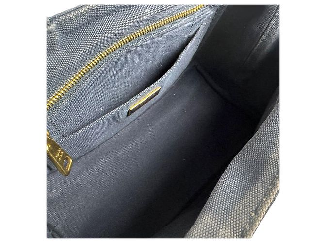 Prada Canapa Canvas Handtasche Marineblau - Ansicht 5