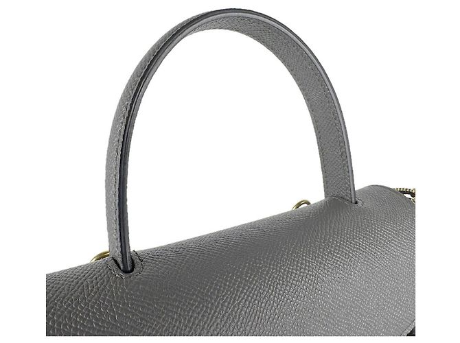 Céline Borsa a mano e borsa a tracolla in pelle grigia Celine Marrone - vista 10
