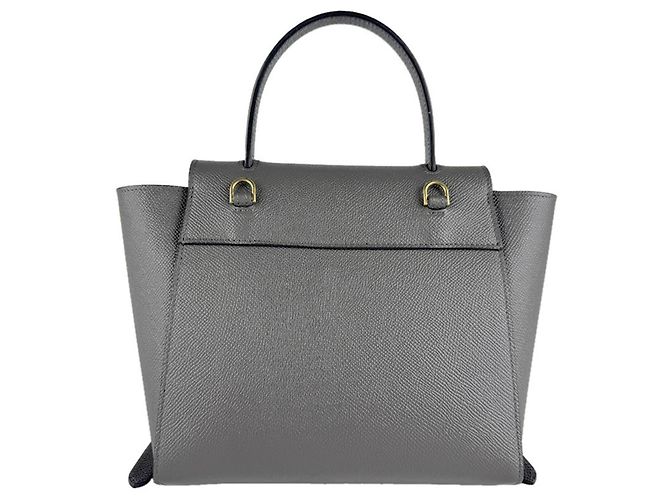 Céline Borsa a mano e borsa a tracolla in pelle grigia Celine Marrone - vista 3