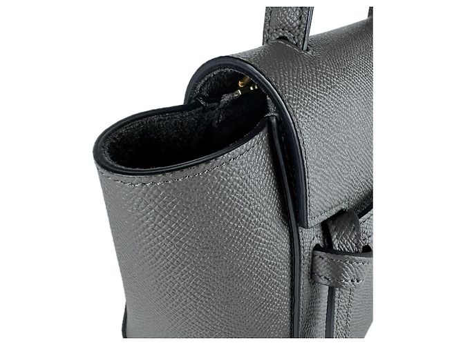 Céline Borsa a mano e borsa a tracolla in pelle grigia Celine Marrone - vista 6