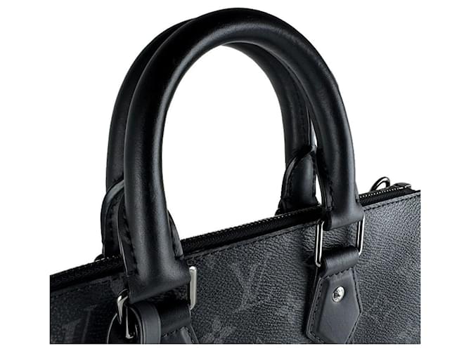 Borsa Louis Vuitton Monogram Eclipse Marrone Nero Monogramma - vista 10