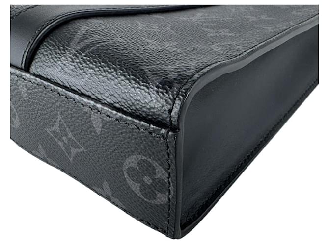 Borsa Louis Vuitton Monogram Eclipse Marrone Nero Monogramma - vista 9