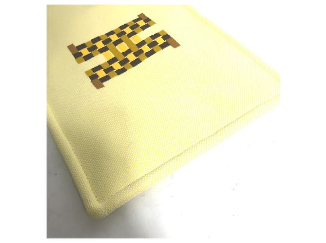 Clutch Hermès H Tissage Giallo - vista 5