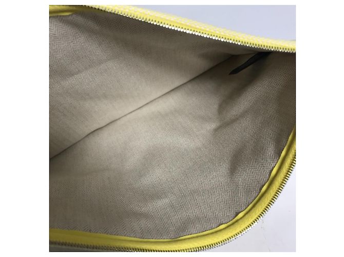 Clutch Hermès H Tissage Giallo - vista 8