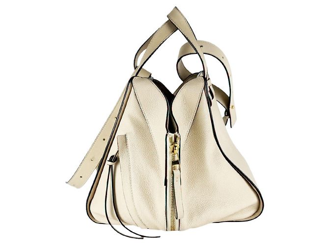 Borsa a tracolla in pelle Loewe Hammock Crudo - vista 2