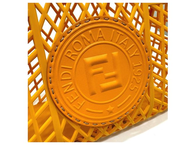 Borsa Baguette Fendi Arancione - vista 7