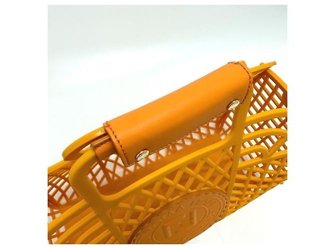 Borsa Baguette Fendi Arancione - vista 8