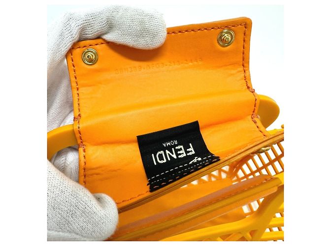 Borsa Baguette Fendi Arancione - vista 9