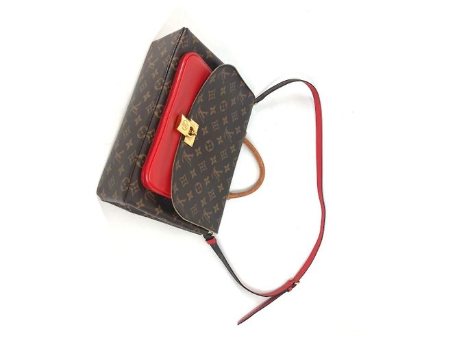 Borsa Louis Vuitton Monogram Marignan in rosso Coquelicot - vista 10