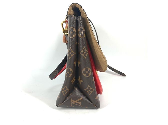 Borsa Louis Vuitton Monogram Marignan in rosso Coquelicot - vista 2