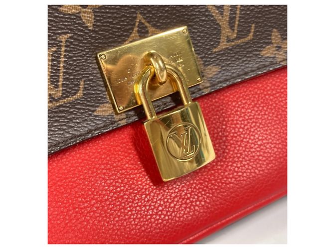 Borsa Louis Vuitton Monogram Marignan in rosso Coquelicot - vista 7