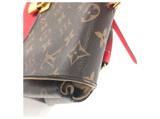 Borsa Louis Vuitton Monogram Marignan in rosso Coquelicot - vista 9