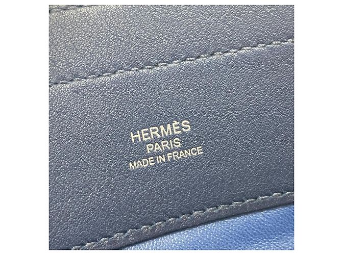 Hermès Borsa a tracolla pochette in pelle Aline Hermes Blu - vista 10