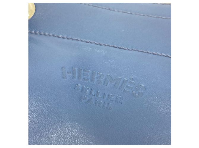 Hermès Borsa a tracolla pochette in pelle Aline Hermes Blu - vista 4
