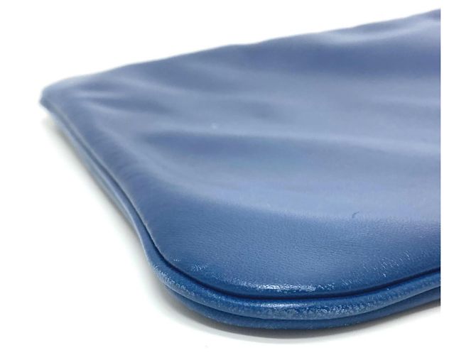 Hermès Borsa a tracolla pochette in pelle Aline Hermes Blu - vista 5