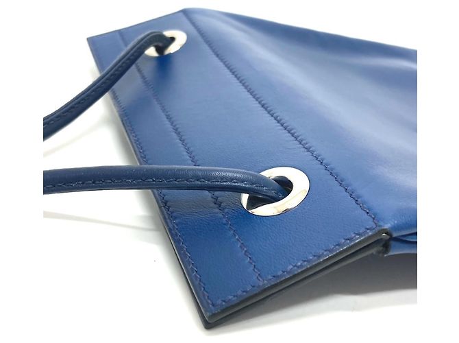 Hermès Borsa a tracolla pochette in pelle Aline Hermes Blu - vista 6